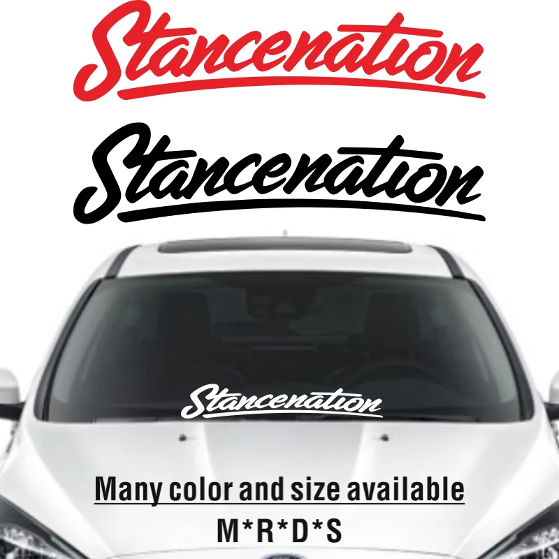 

Stance nation Waterproof Auto Car Front Window Windshield Decal reflective Sticker For Mazda Toyota VW Honda Car Styling