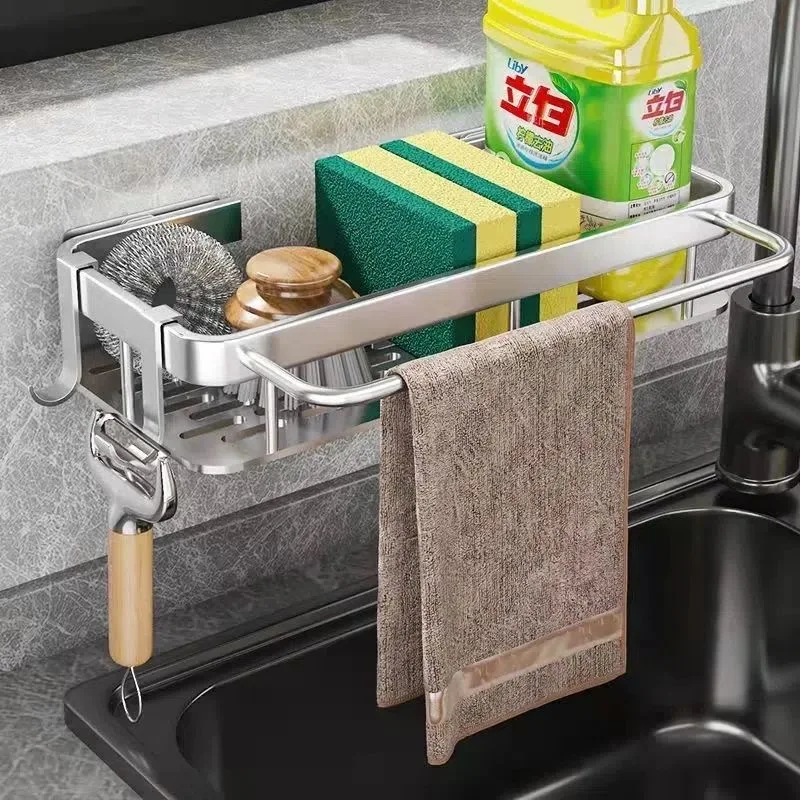 Cesta Colgante Para Esponjas De Cocina - Rejilla De Drenaje De Hierro, Montaje Sin Taladro