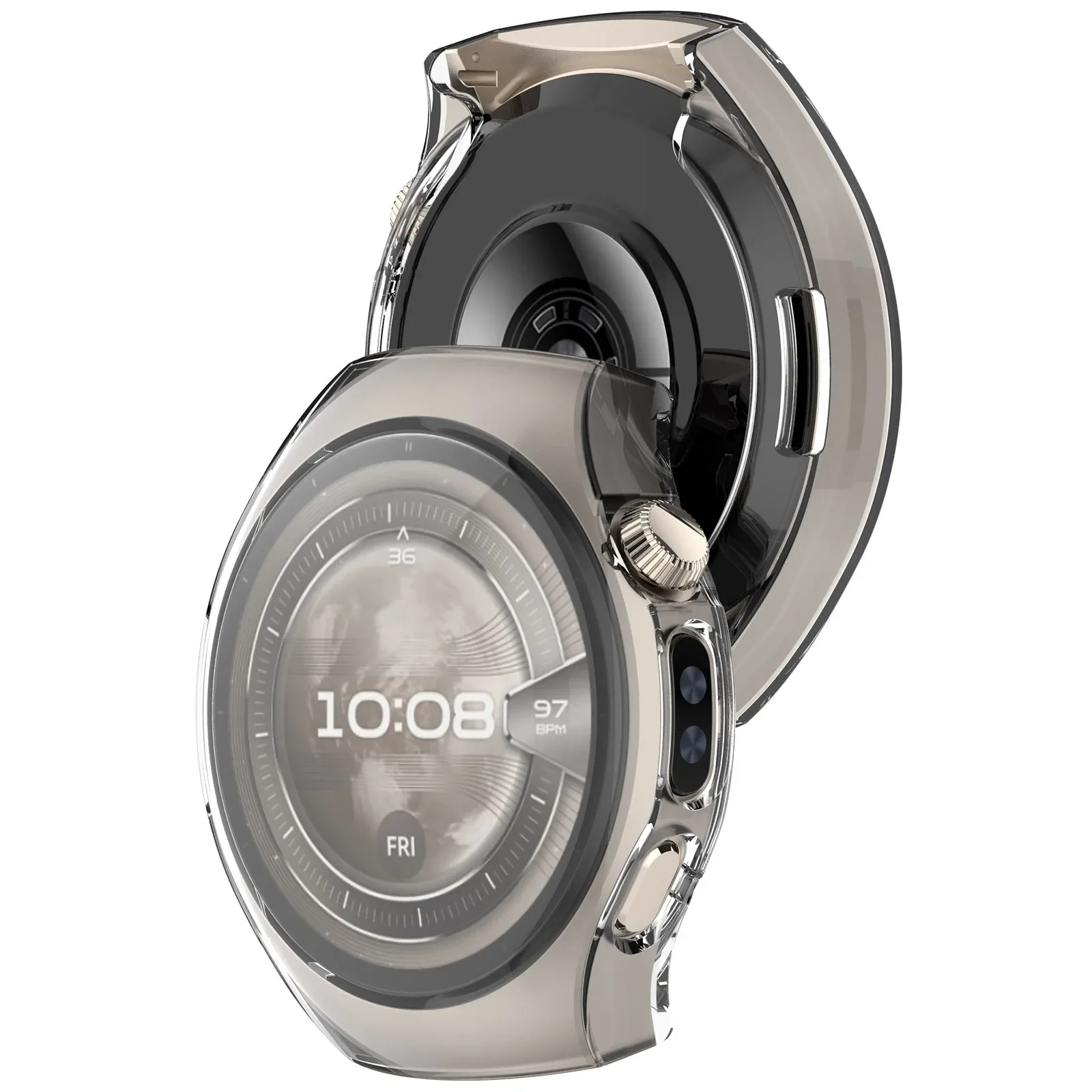 Premium TPU Protective Case Cover - All-Around Scratch-Resistant Shell for Huawei Watch 5 Accessories