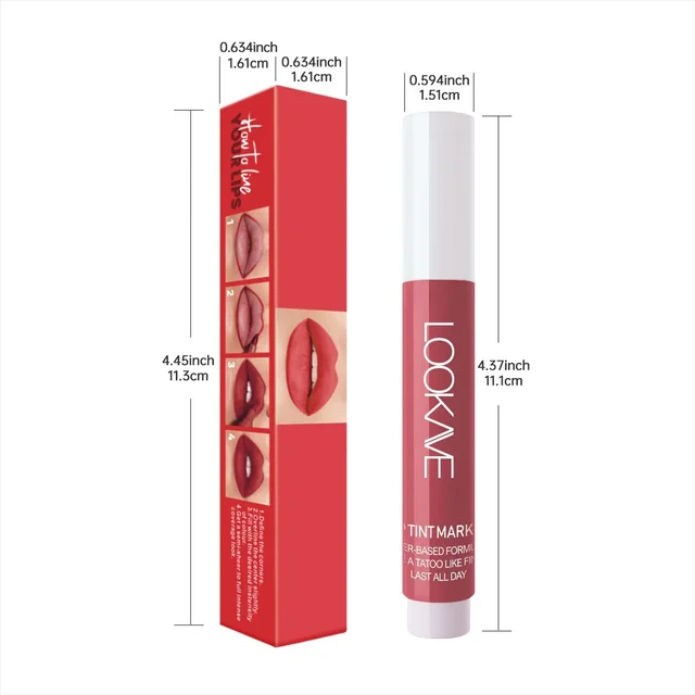 1Pc Sponge Head Liquid Lip Liner Marker Long Lasting Lip Stain Quick Drying Smudge Proof Natural Lipstick Pen Matte Makeup Tool