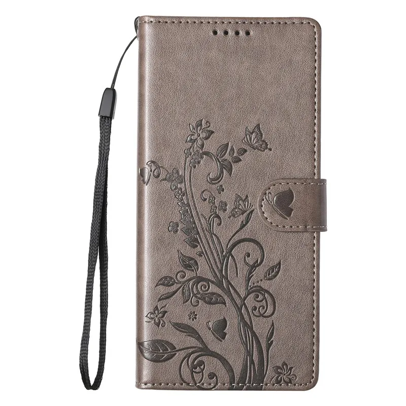 Deluxe Embossed Leather Flip Phone Case with Magnetic Wallet & Card Slot