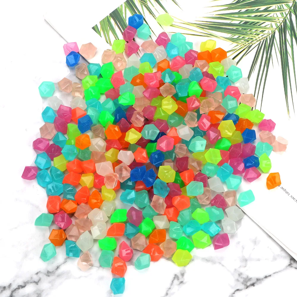 Garden Decoration about 180g/pack Luminous Stone Glowing Pebbles Gravel 14mm Artificial Cobblestone about 200-300 pieces/pack