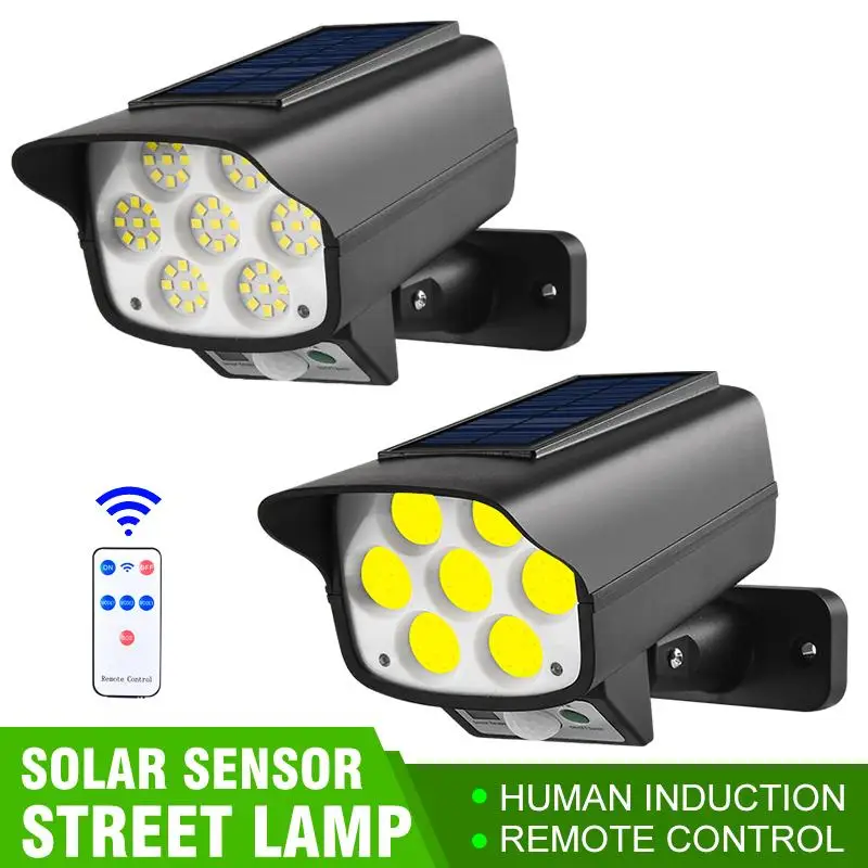 

Solar Street Light Monitoring Lamp Fake Camera Body Induction Wall Mounted Lamp Outdoor Waterproof Garden Household Accessories