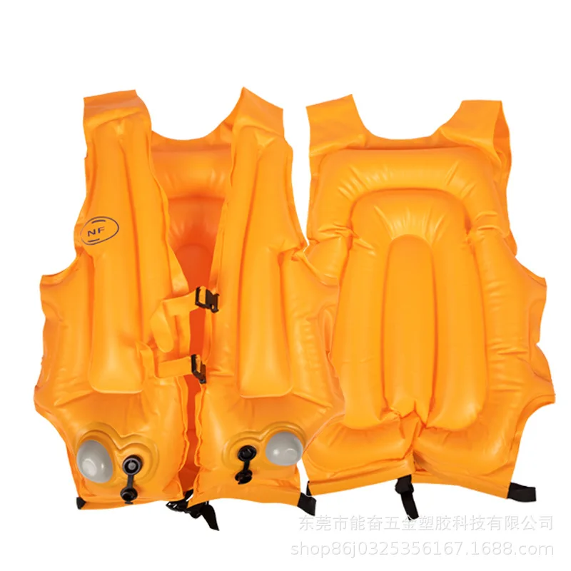 

Inflatable Adult Life Vest Buoyancy Vest for Canoeing Drifting Fishing Swimming with Air Valve Port Double Breasted Waist Design