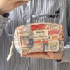 Cartoon Animals Pattern Makeup Quilted Bag Women Portable Tote Lipstick Cosmetic Storage Handbag Ladies Vintage Zipper Pouch Bag 1