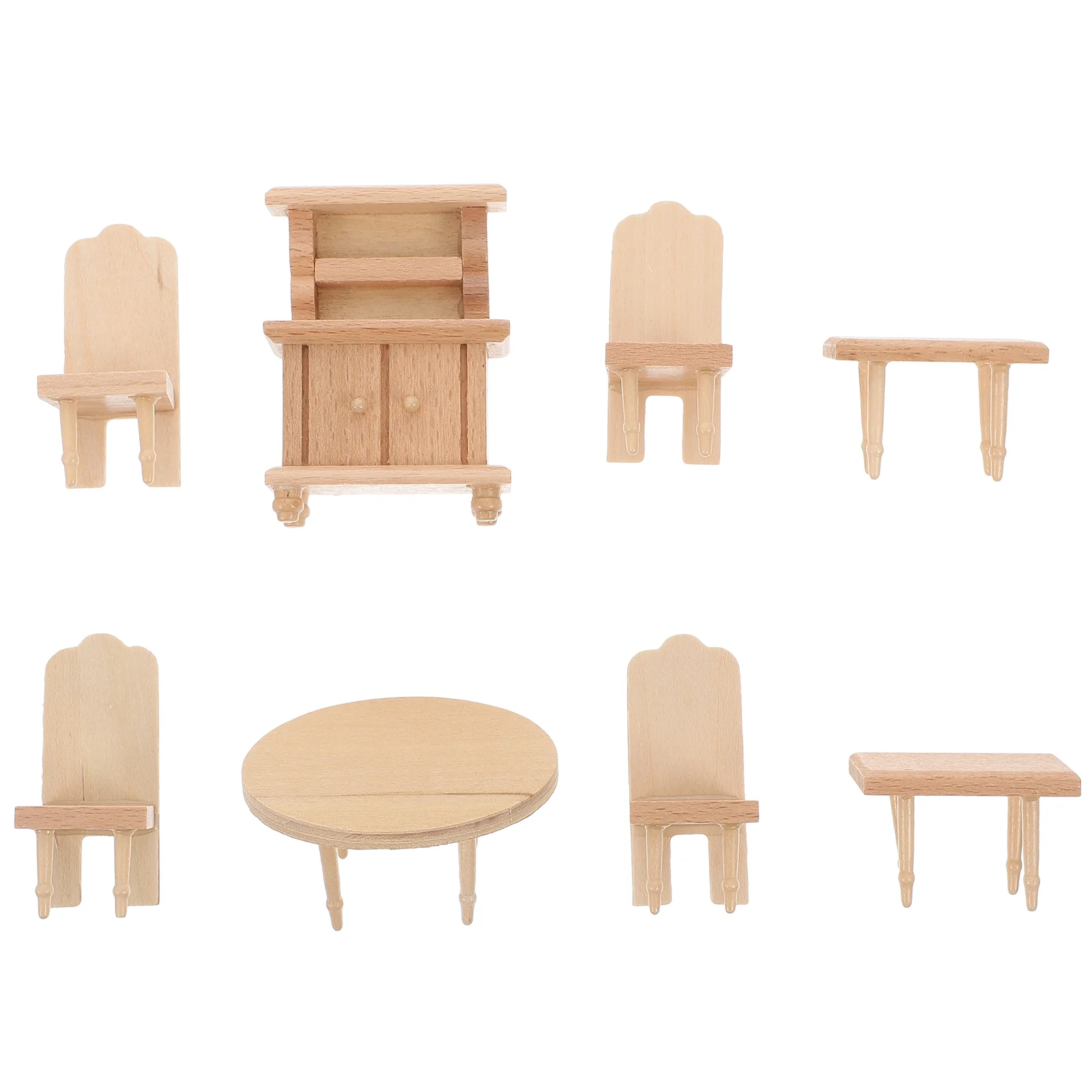 

Mini Table and Chairs Miniature Things Pretend Play Toys Models Kids Accessories Furniture Dollhouse Miniatures