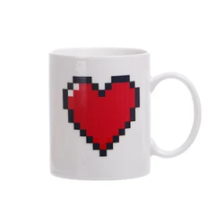Peach Heart Color-Changing Ceramic Mug - Creative Valentine's Day Gift - 330ml (Love cup)
