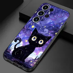 Starry Sky Cat Design TPU Soft Phone Case Cover - GalaxyNote10Plus (UUAZA01)