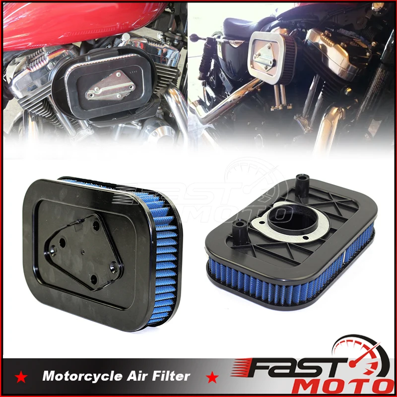 

Прямоугольный воздушный фильтр для Harley Sportster XL 883 1200 2004-2013, сменные синие воздушные фильтры для воздухоочистителя для XL883 XL1200