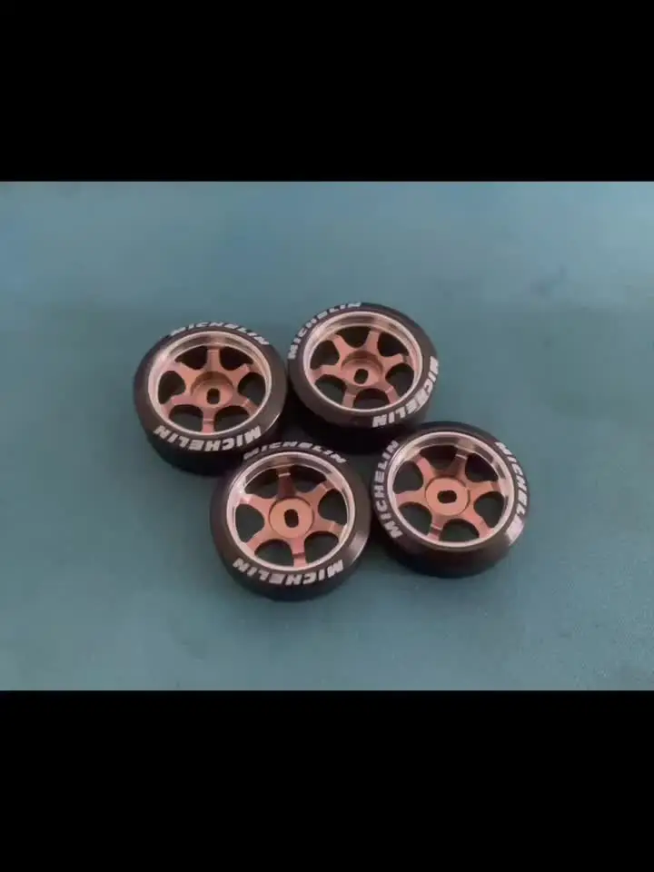 TG Racing 1/24 1/28 MINI-Z Drift Tire 20mm Metal TE37 Wheel