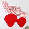 Family Matching Look Mom Girls Kids Ruffles Swimsuit Family Beach Wear Mother and Daughter Swimwear Outfit Women Stripe Swimsuit 1