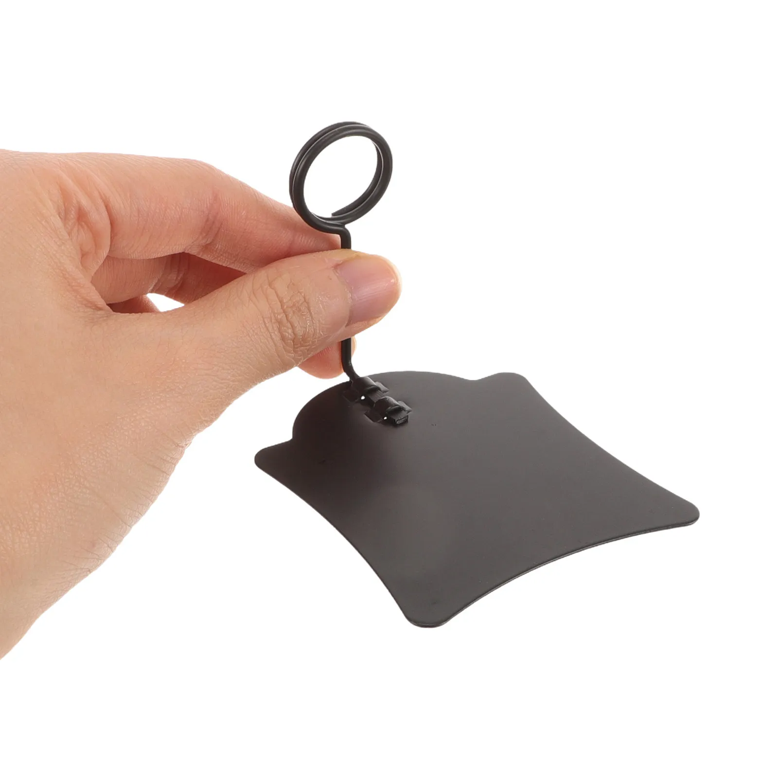 베이커리 케이크 디저트 스탠드업 클립용 수직 가격표 홀더 블랙 메탈, 음식 이름표 메모 클립 사진 홀더 디스플레이