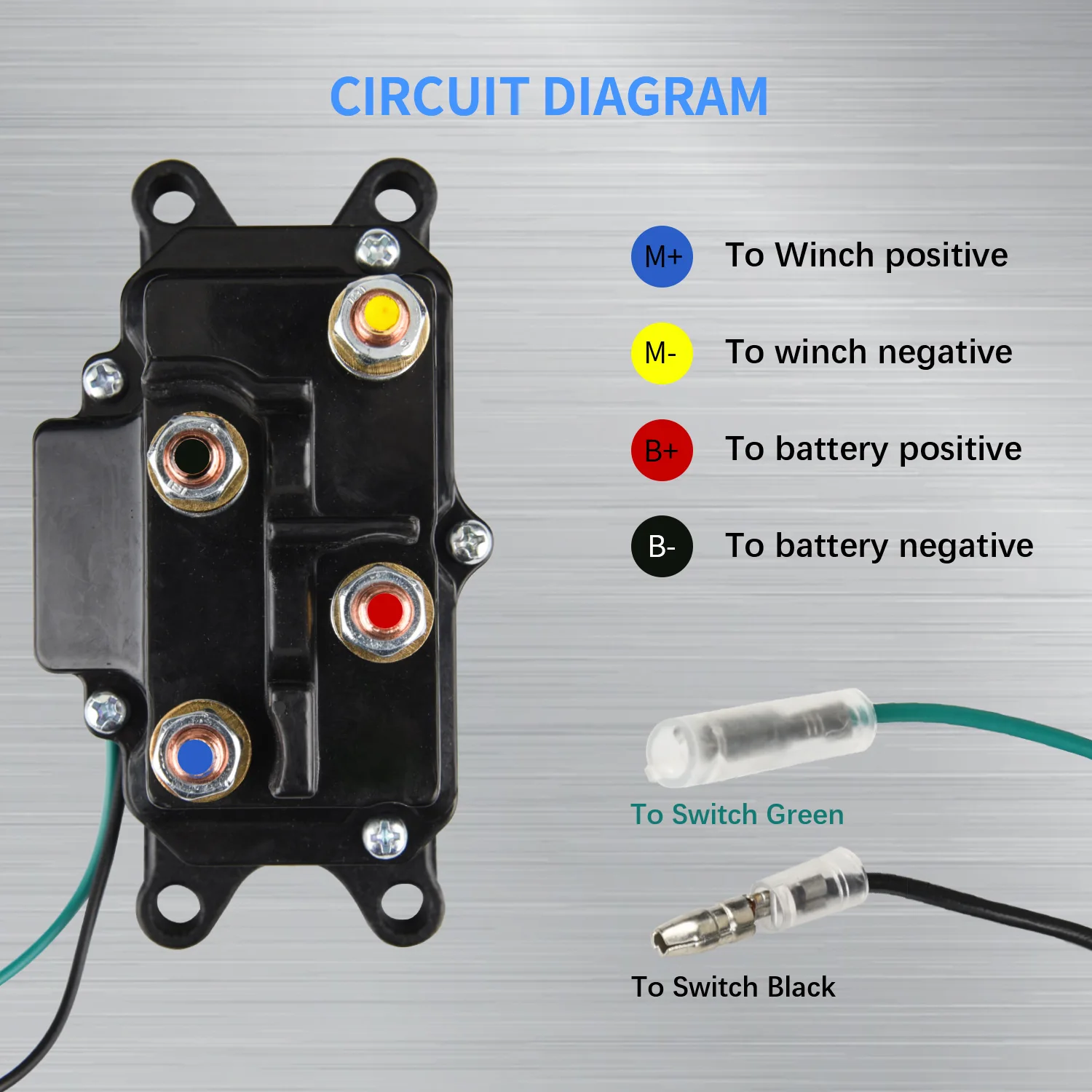 Contacteur de relais de solénoïde 12V 250a, Kit de combinaison de  commutateur à bascule de pouce pour ATV/UTV - AliExpress