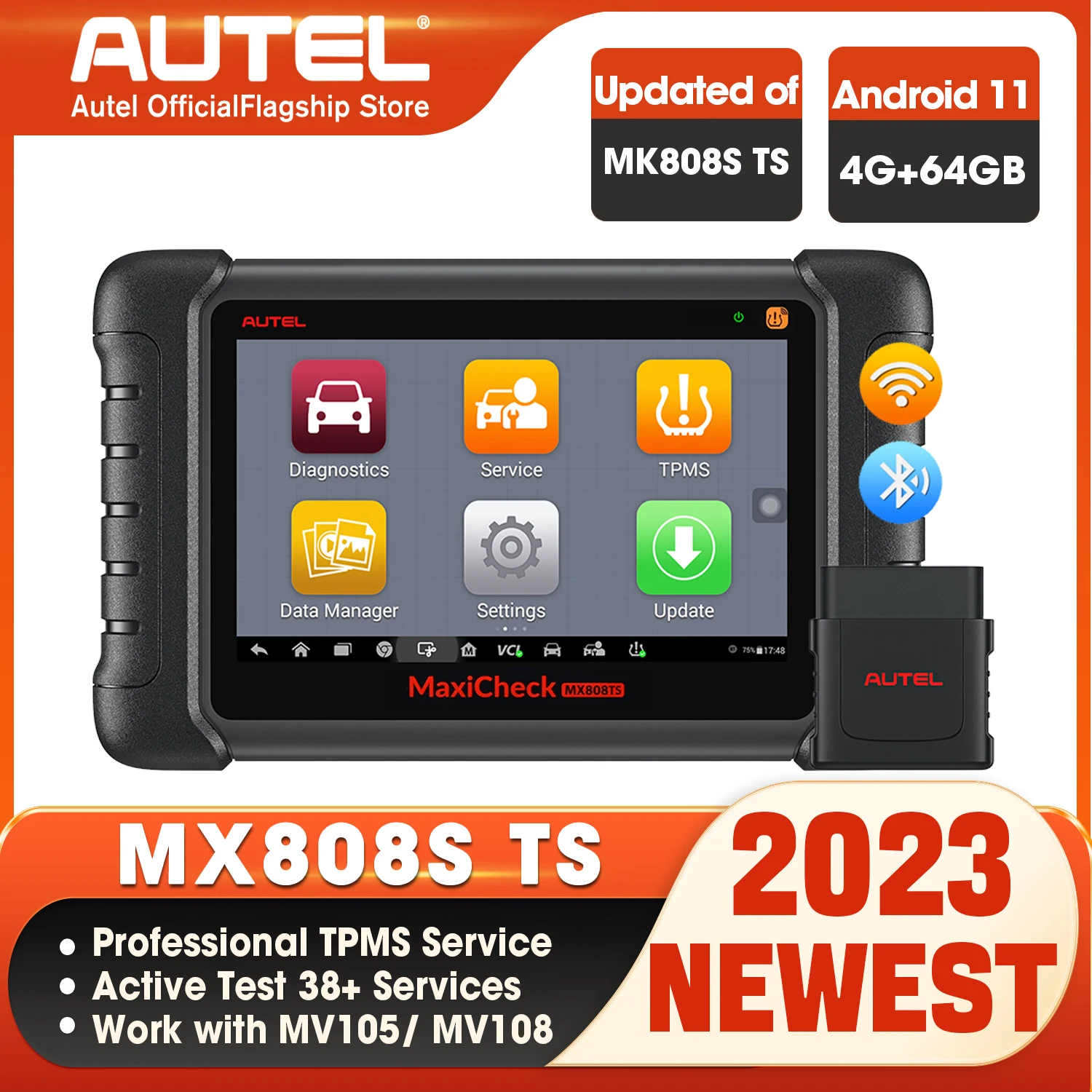 Autel maxicheck mx808s ts car bidirectional control diagnostic tools