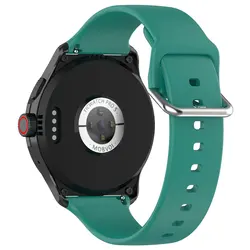 Silicone Sport Watchband - 24mm Replacement Strap for Ticwatch pro5 (Deep green)