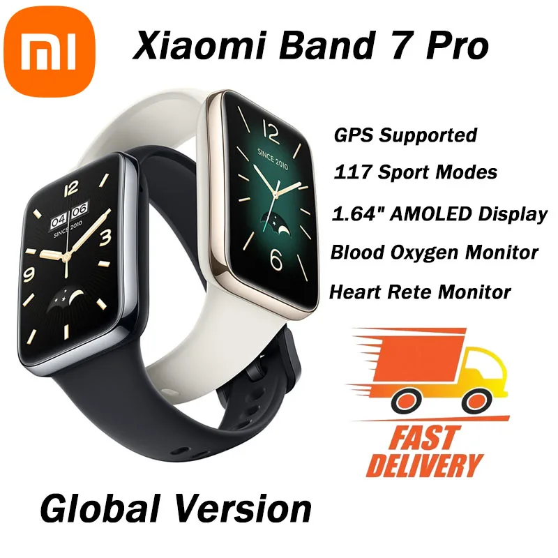 

Xiaomi Band 7 Pro Smartwatch with GPS Health & Fitness Activity Tracker High-Res 1.64" AMOLED Screen 12Day Battery Smart Watch