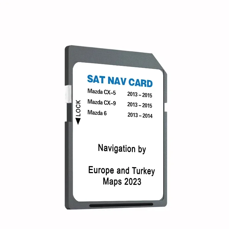 Navi 소프트웨어 업데이트 메모리 카드 Sat Nav, 마쓰다 6 CX5 CX9 2022-2023 네비게이션 SD 카드, 8GB EU 터키 UK GPS 지도 버전 카드