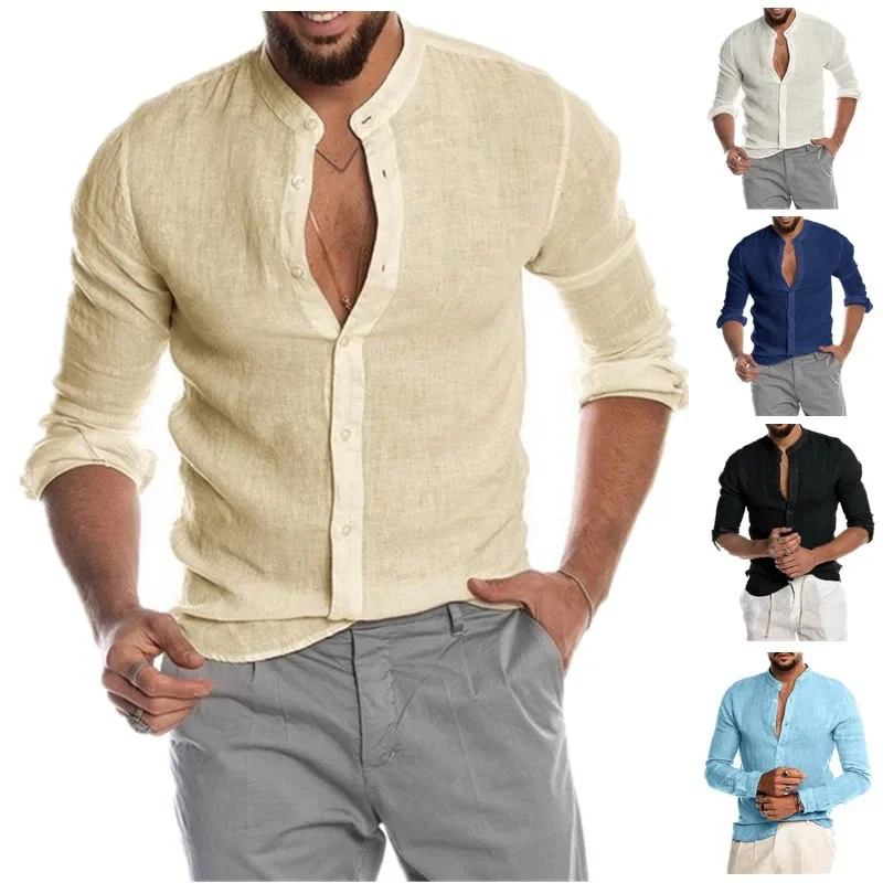 Spring Autumn KPOP Fashion Style Harajuku Slim Fit Tops Loose Casual All Match Shirt Stand Collar Solid Long Sleeve Thin Blusa
