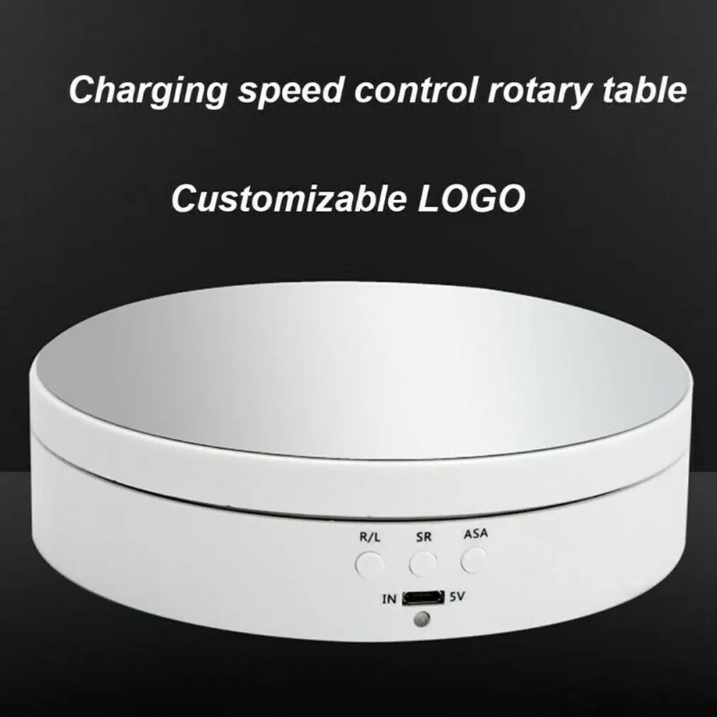 Electric Motorized Turntable Display Stand, Mirror Surface 360 Degree Rotating Display Turntable for Display Jewelry Watch Digital Product