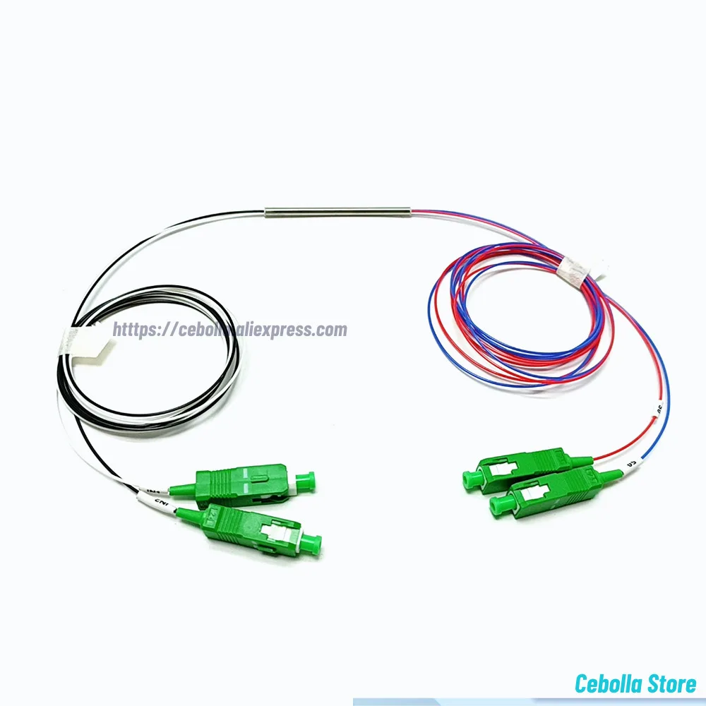 2pcs/lot 2X2 Optic Coupler Splittter Optical Fiber FBT Splitter 50:50 SC/APC Connector FTTH