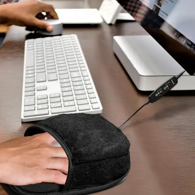 Fűtött Egérpad Kényelmes Usb Számítógépes Egér Pad Kézmelegítő Férfiak És Nők Számára - Image 4