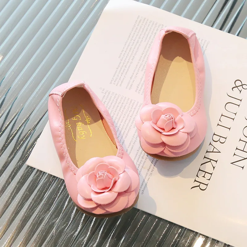 Girl Shoe Spring Soft Sole Dance Shoe Casual Flower Princess Fashion Mary Jane Flat Sole Leather Kid leather shoes mary jane shoes girls shoes girls flats