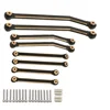 For Axial 1/24 SCX24 C10 AXI00001 AXI00002 AXI00006 Brass Pull Rod Car Body Links Set 1:24 Simulation Model Car Upgrade Parts 2