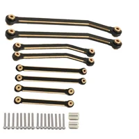 For Axial 1/24 SCX24 C10 AXI00001 AXI00002 AXI00006 Brass Pull Rod Car Body Links Set 1:24 Simulation Model Car Upgrade Parts 2