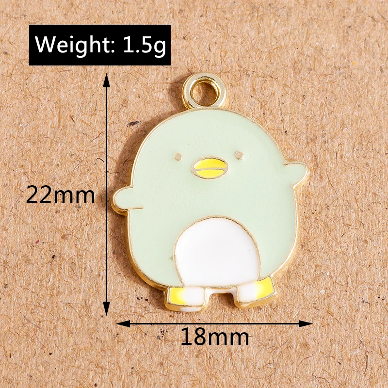 10 Stück 22x28mm Cartoon Tier Katze Charms Emaille Mond Charms Anhänger für Schmuckherstellung Frauen Niedliche Tropfen Ohrringe Halsketten Geschenke – Detail 7