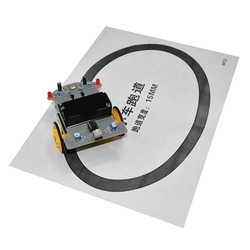 WDT2-1 DIY Intelligent Tracking Line Smart Car Kit With TT Motor DIY Soldering Project Smart Patrol Automobile Parts 2