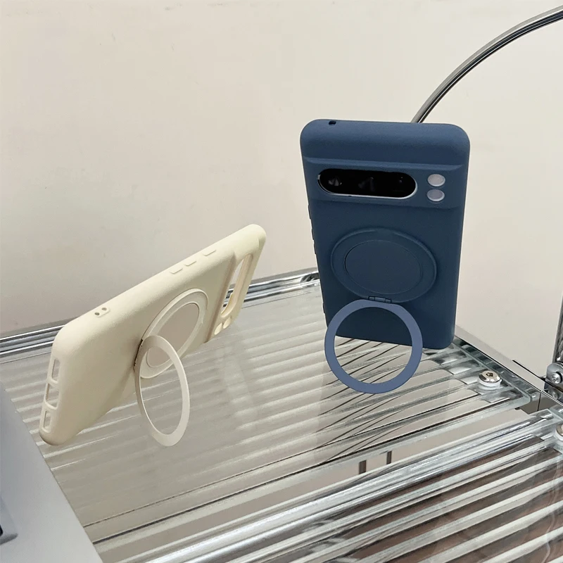 Wireless Charging Magnetic Stand Bracket with Shockproof Back Cover