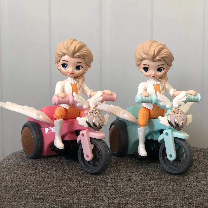 ディズニー アナと雪の女王 エルサ プリンセス 電動三輪車 回転投影 光