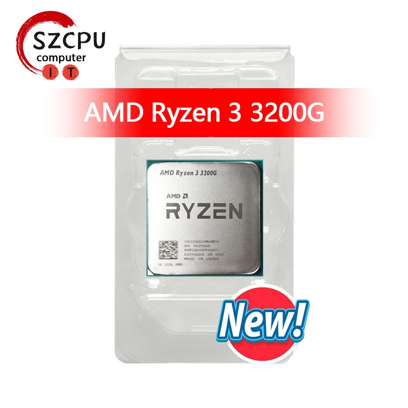 AMD Ryzen 3 3200G CPU New R3 3200G 3.6 GHz Quad-Core Quad