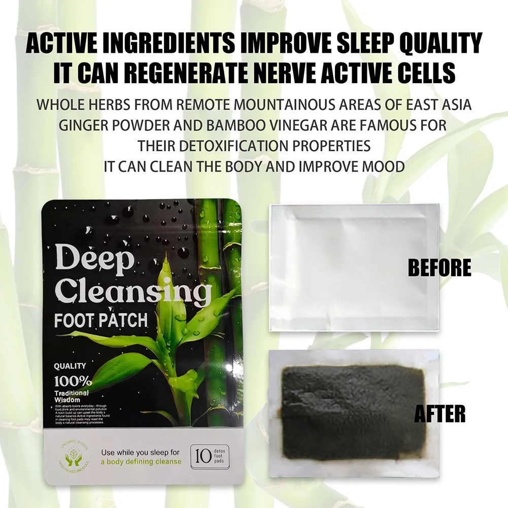 Detox Foot Patches Stress Relief Feet Deep Sleep Detox Sticker Herbal Wellness Smart Shop