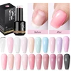 BORN PRETTY 15ml Milky Pink Rubber Base Gel Nail Polish Glitter Semi-Permanent Varnish Soak Off Self Leveling UV LED Polish 1