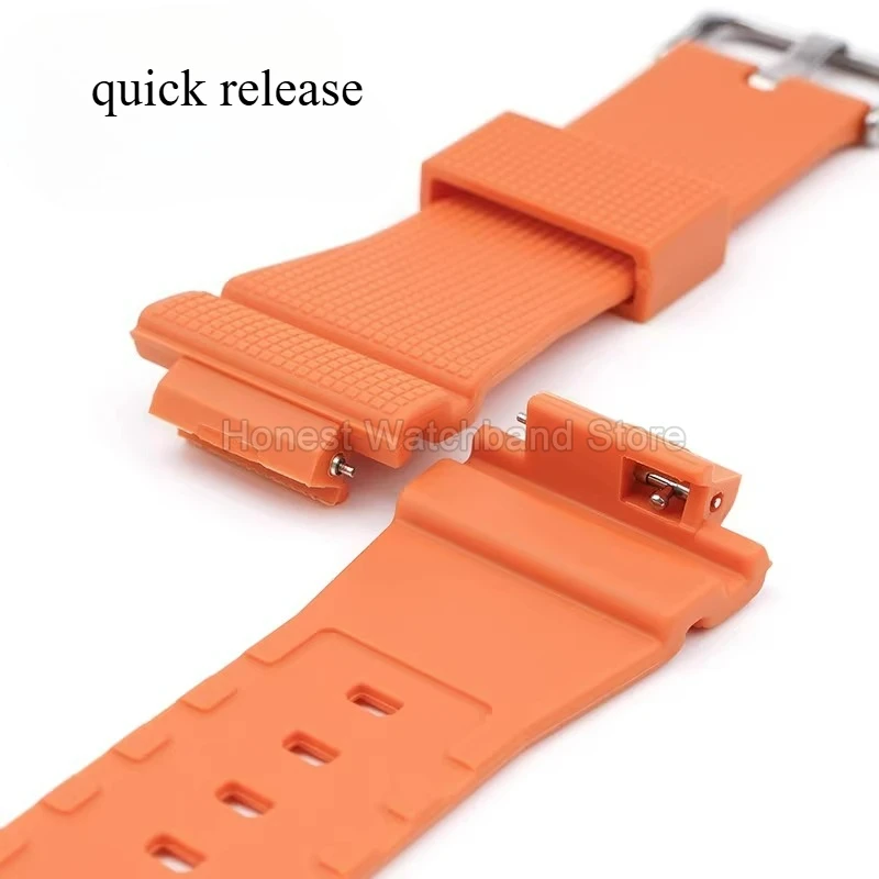 Transparent Gray Red Orange Resin Watch Strap for Outdoor Activities - 16mm