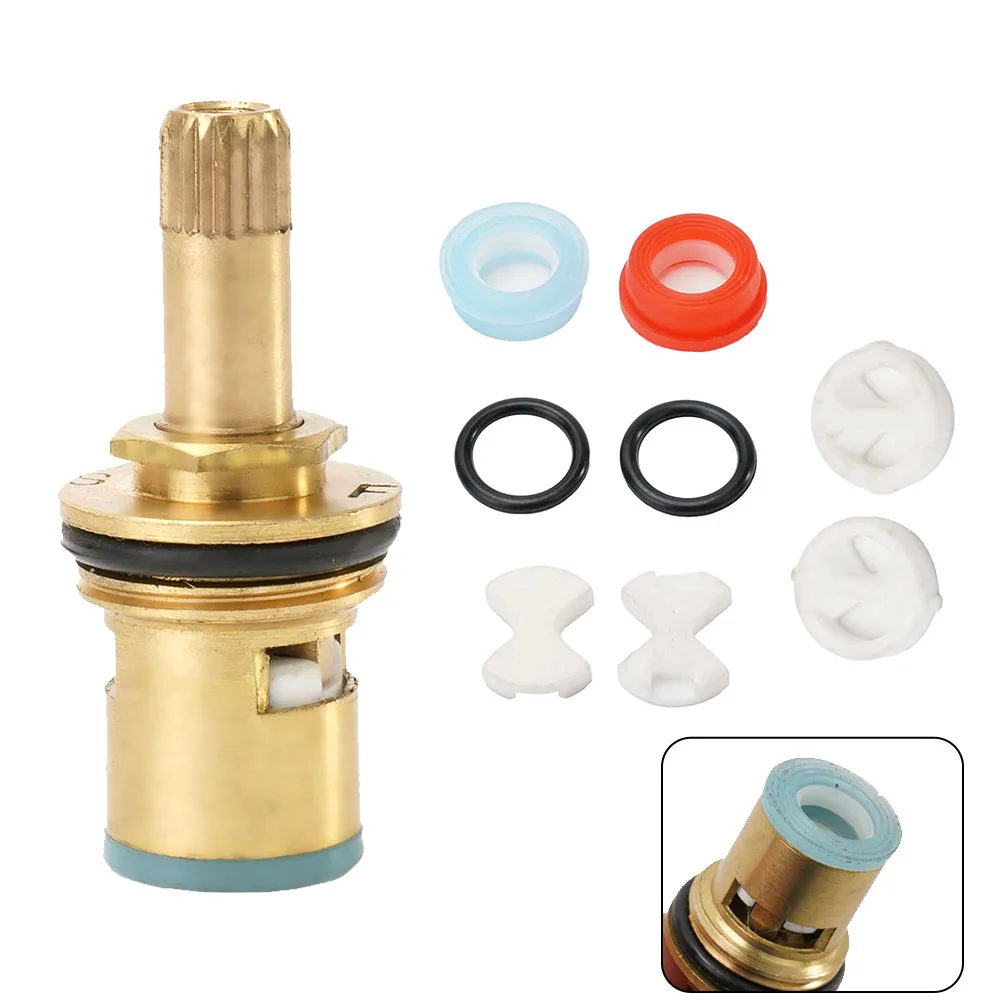 

Kitchen Tap Valve Spool Ceramic Disc Silicon Washer Gasket Insert 1/2'' Bathroom Replacement Opening Valve Water Tap Accessories