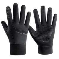Men's Cycling Gloves Motorcyclist Autumn Winter Fleece Warm Touch Screen Bicycle Gloves Men Outdoor Sports Biker Driving Gloves 1