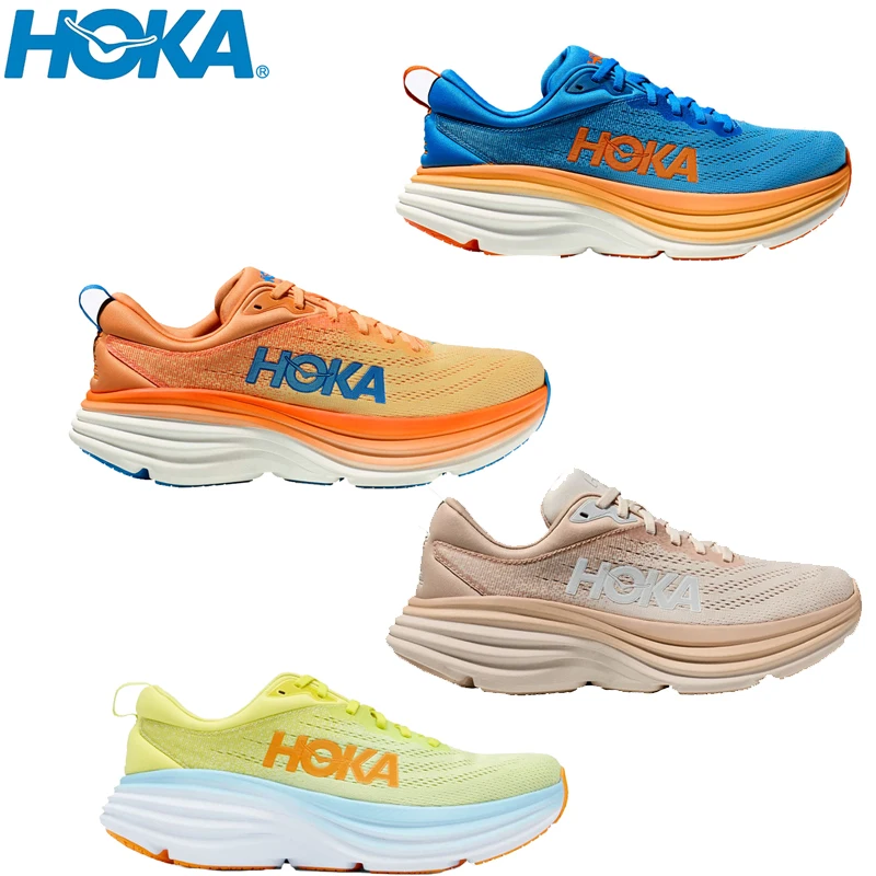 

HOKA Bondi 8 Men Sport Running Shoes Breathable Anti Slip Cushioning Road Runs Shoes Sport Shoes Lifestyle Outdoor Sneaker Women