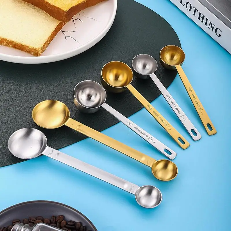 

Двухсторонняя мерная искусственная кофейная ложка с длинной ручкой для кухни инструменты для чая и кофе