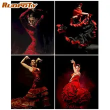 

RUOPOTY Painting By Number Dancer Drawing On Canvas Hand Painted Paintings Figure DIY Pictures By Numbers Kits Home Decor