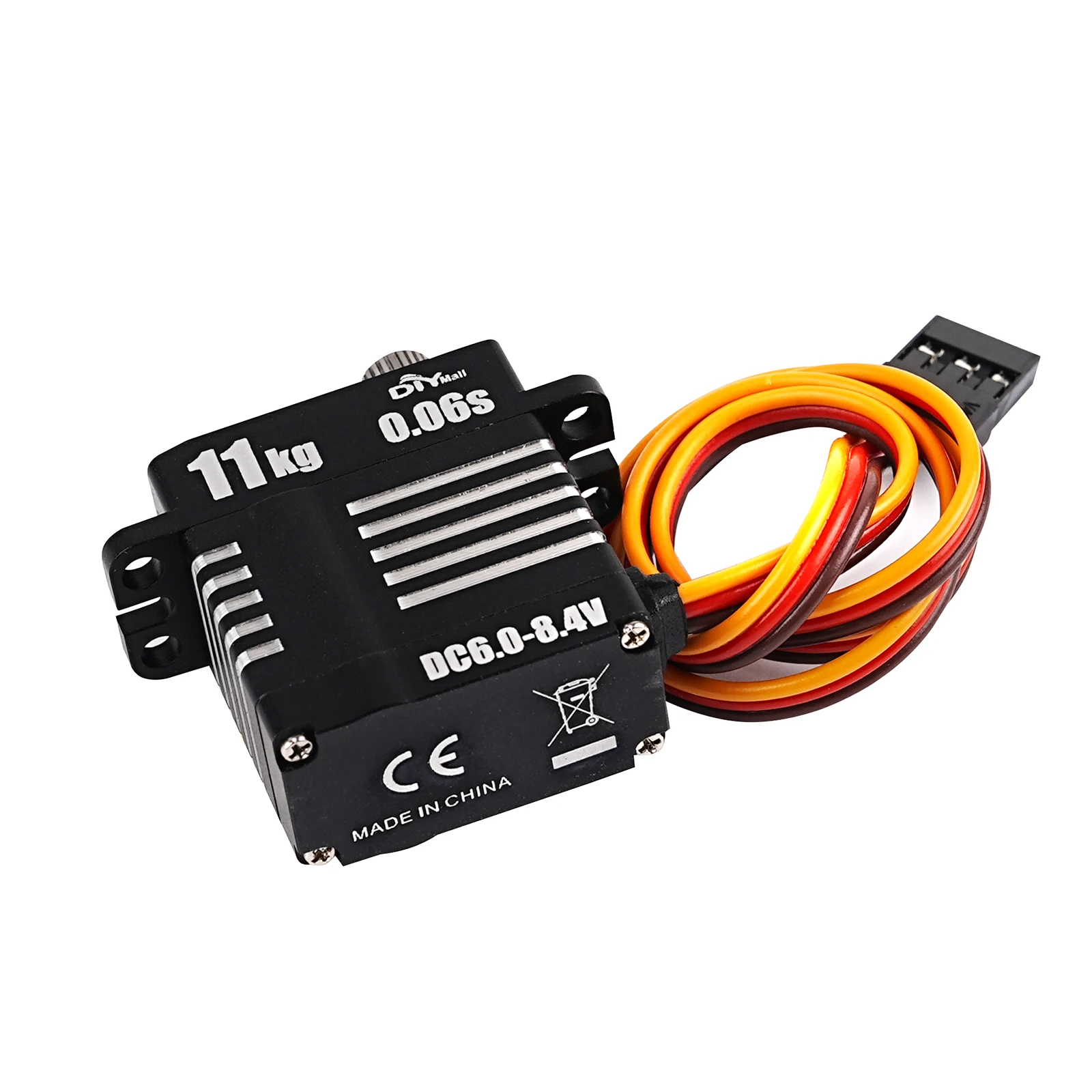 Vue détaillée du moteur sans noyau du servo numérique miniature H-11 11kg pour RC
