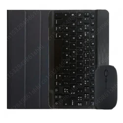 Premium AZERTY Keyboard Case for Korean (Black with mouse)