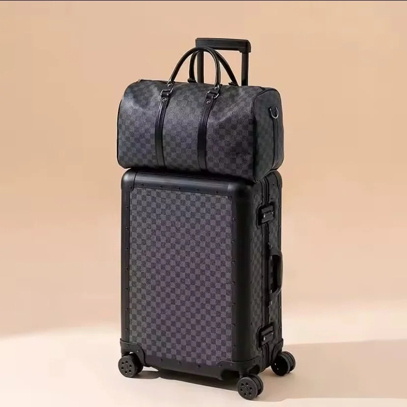 thumbnail image 1 of KLQDZMS equipaje de viaje caja de embarque de aleación de aluminio y magnesio cubierta de carrito de gran capacidad 20 "24" 26 pulgadas maleta nueva, 1 of 4