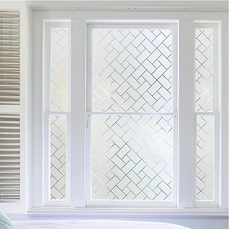 WindowPrivacyFilmNonAdhesiveFrostedGlassWindowFilmSunBlocking