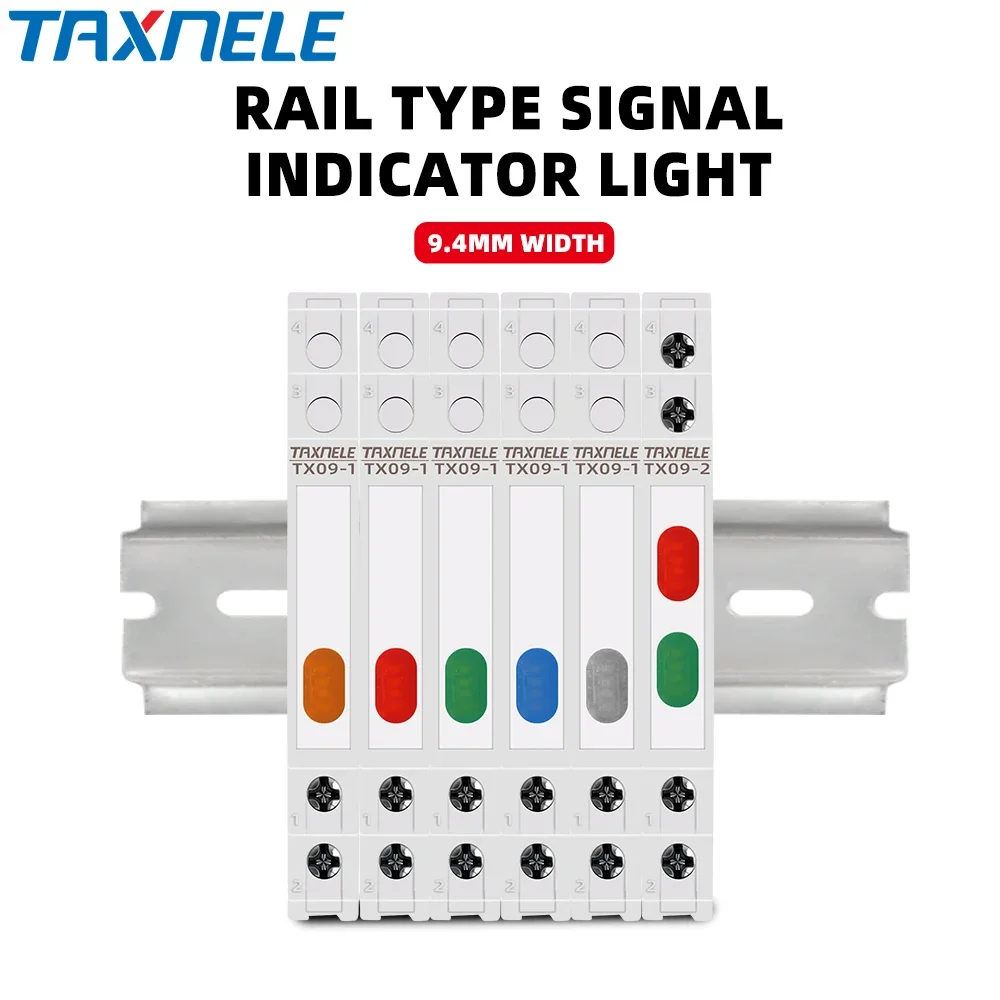 DinRailMountLEDSignalLampLuzesIndicadorasPilotoVermelhoVerde
