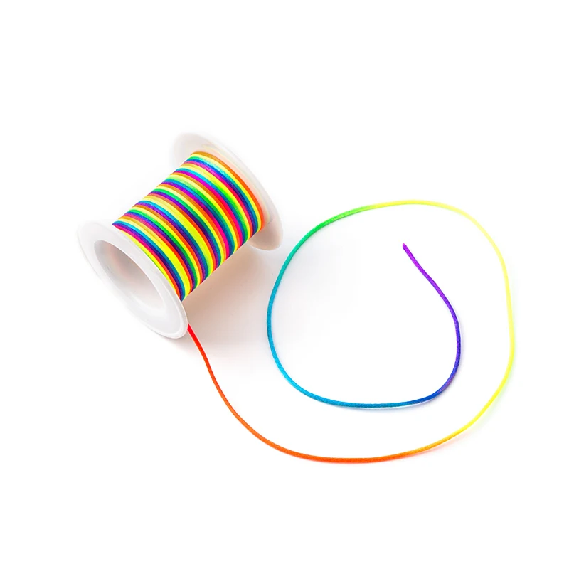 20m Nylon Cord For Teether Necklace Pendant Making Satin Cords Pacifier Clip Chain Accessory String Baby Teething Toy DIY pacifier clip pacifier chain