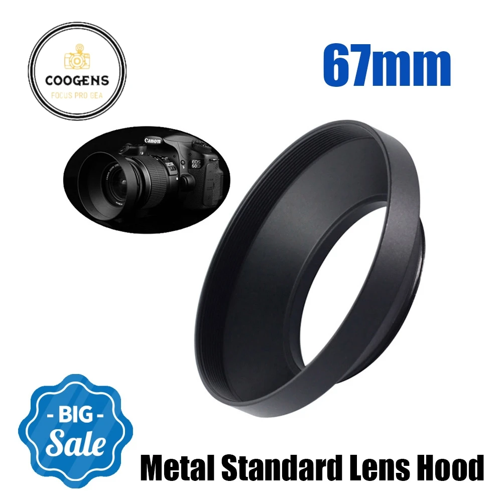 

67mm Metal Wide Angle Lens Hood Cover Protector for Nikon Sony Fujifilm Canon EOS 1300D 800D 760D 750D 700D 650D 77D Accessories