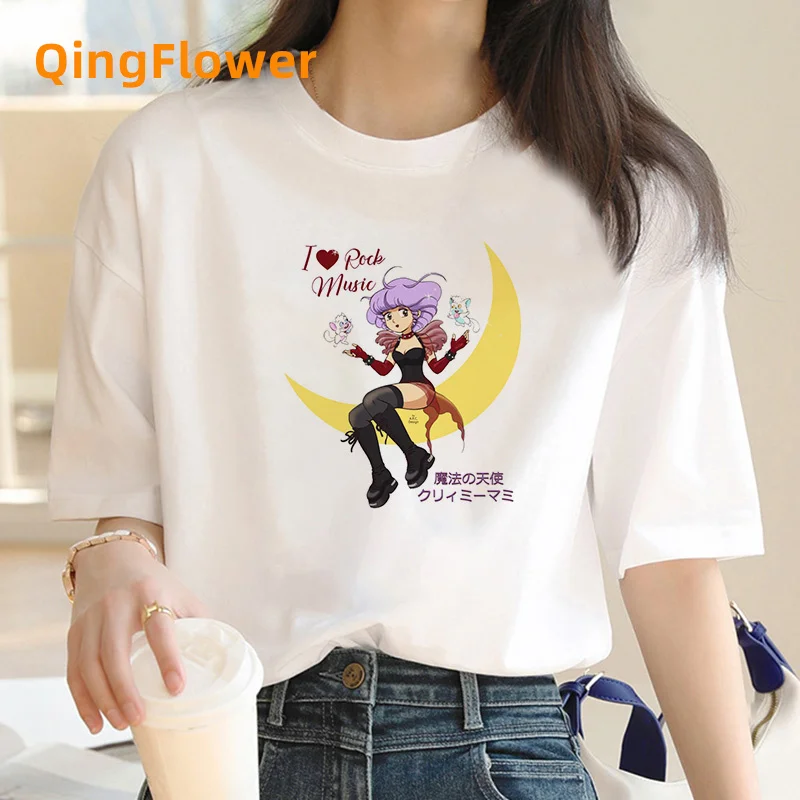 Creamy Mami Tee Donna Harajuku Tee Abbigliamento Comico Femminile