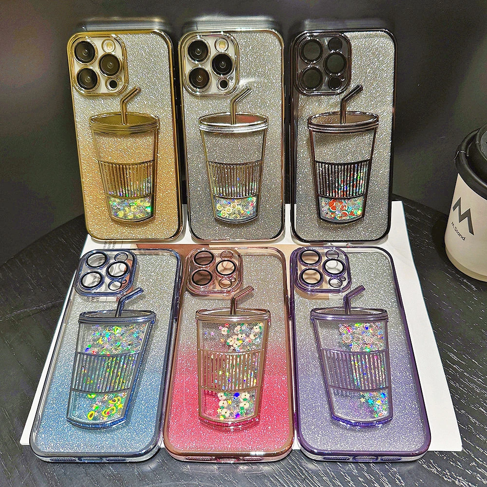 Cover Glitter IPhone Custodia Per IPhone 11-15 Pro Max Con Anello Portante E Glitter - Cover Luminosa E Protettiva Cover IPhone 14 Trasparente - Foto 6